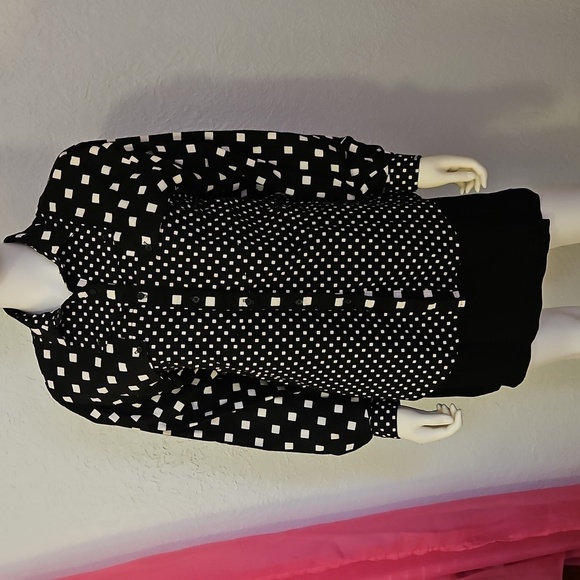 ROCKY MOUNTAIN CLOTHING 1980s Black and White Check Button Down Shirt - Picture 3 of 12